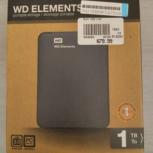 WD ELEMENTS EXT hard drive 1 TB